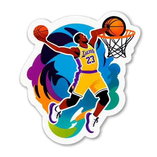 Sticker NBA Penuh Aksi: Pemain Terbang dan Logo Ikonik!