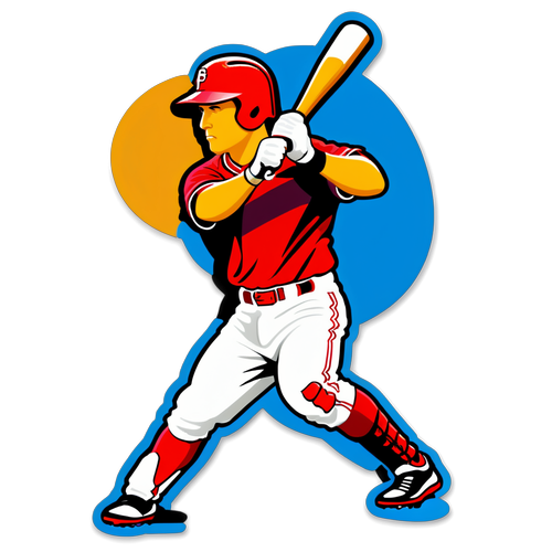 Playful Paul Goldschmidt Sticker with 'Goldy Power!'