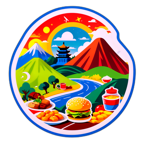 Kleurrijke collage van Pekin Express