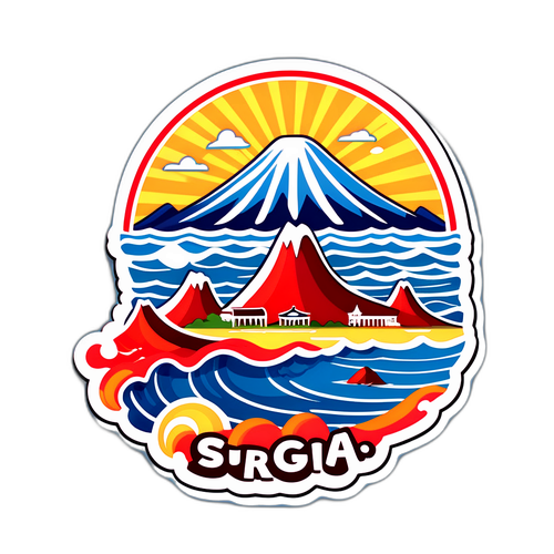 Playful Sticker ng mga Landmark ng Surigao City