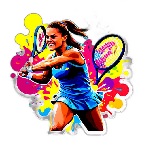 Maria Sakkari na may Racket sa Tennis