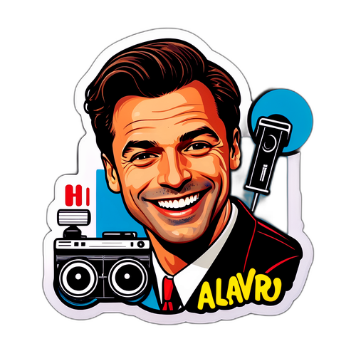Speelse sticker van Alvaro Vitali