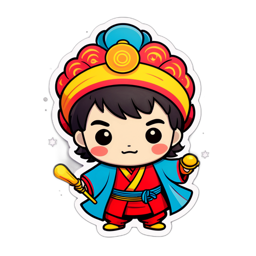 黃瘋子的角色插圖貼紙