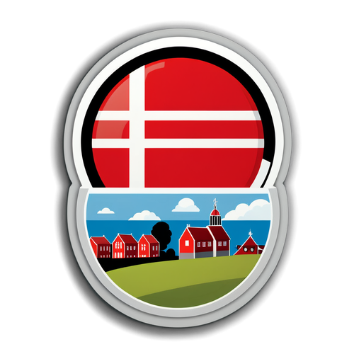 Dansk Stil: Opdag Den Chic Sticker med Danmarks Flag og Kulturelle Icons!