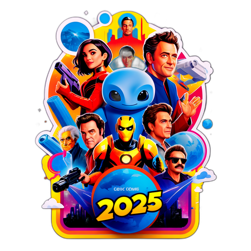 Яркий постер предстоящих фильмов 2025 года