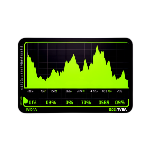 גרף בשוק המניות עם סימן של NVIDIA