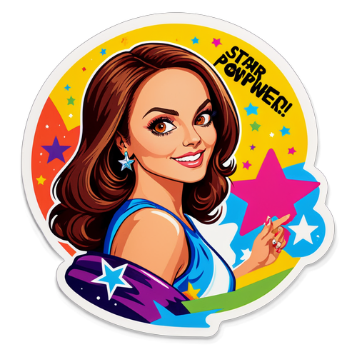 Sticker cu Gabriela Spanic și mesajul 'Star Power!'