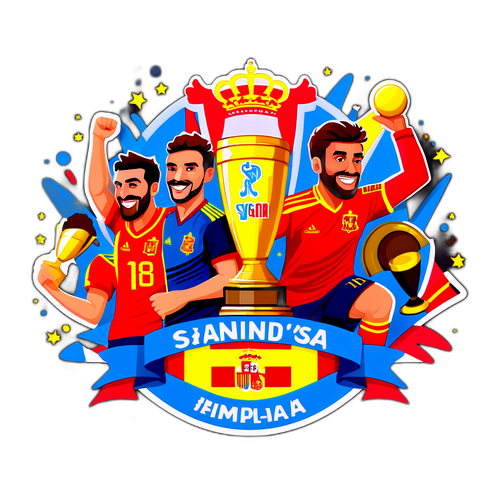 Sticker vô địch Tây Ban Nha