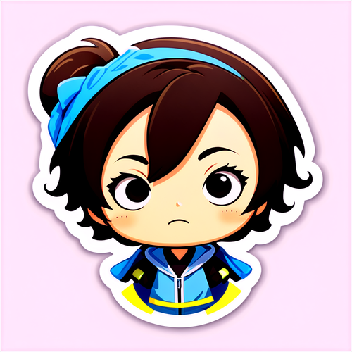 試行ランクに基づく様々な商品を試しているキャラクターのステッカー