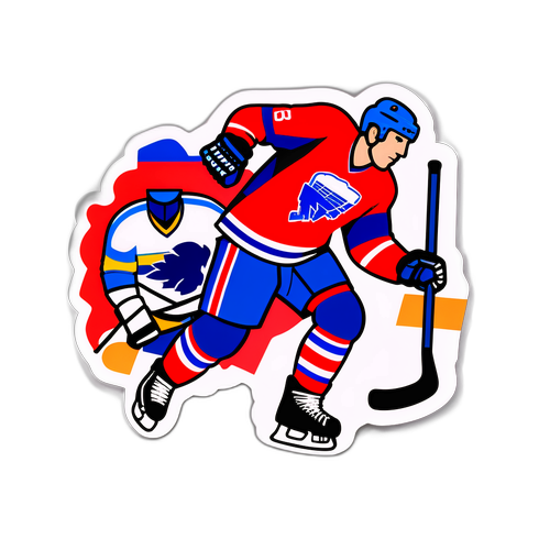 Стикер хоккейного матча между Баффало и Детройтом