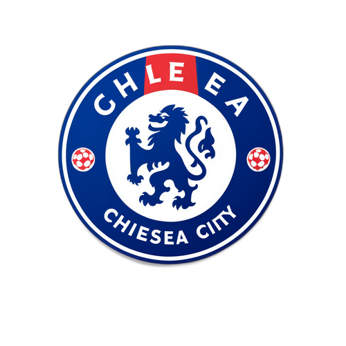 Chelsea-logo sticker, juhlii lincoln cityn edessä
