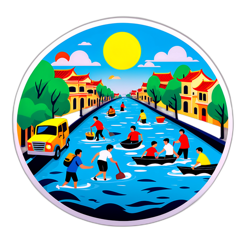 Cảnh Lũ Lụt Ở Hà Nội