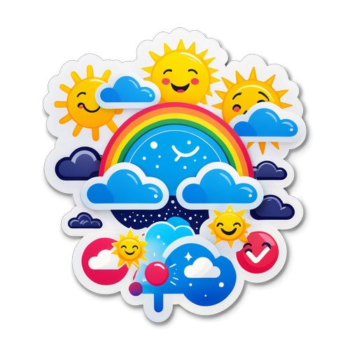 Adesivo Previsioni Meteorologiche Colorato