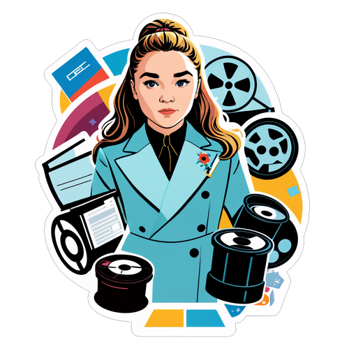 Adesivo elegante di Florence Pugh