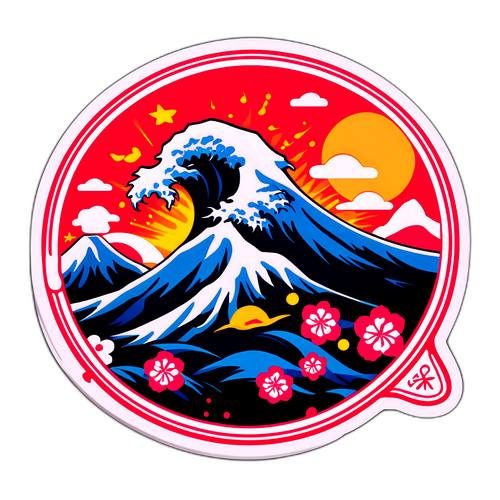 揭示日本公关活动真相的讽刺贴纸
