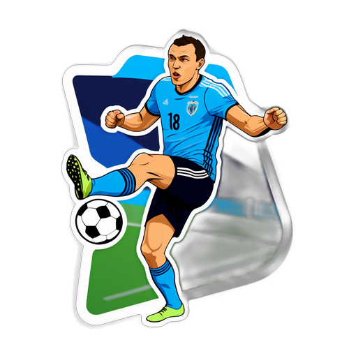 Футбольная наклейка с Артёмом Дзюбой