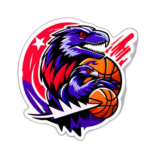 Abstract Raptors vs. Magic Basketball Showdown