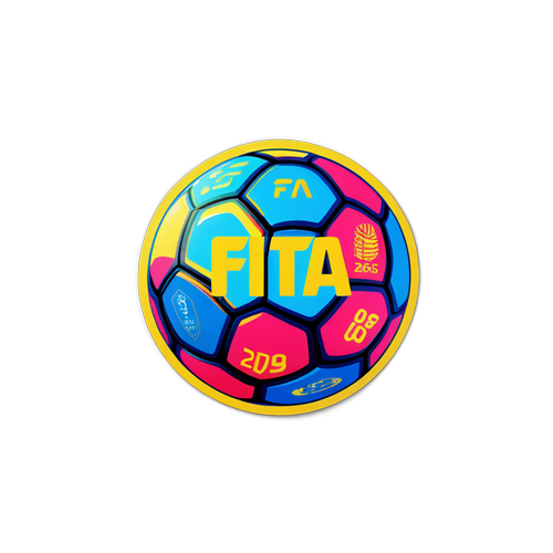 Ballon de football vibrant avec 'FIFA 26'