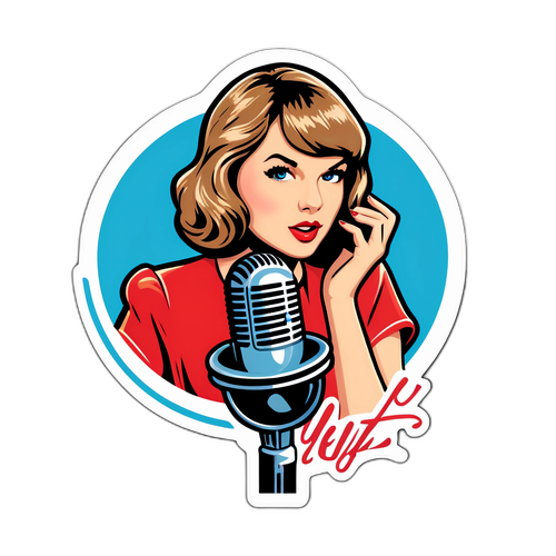 Retro-Inspired Taylor Swift Sticker