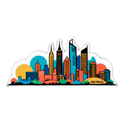 Diseño artístico del horizonte de São Paulo