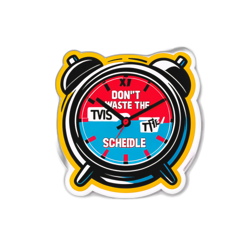 Sticker cu un ceas care ticăie