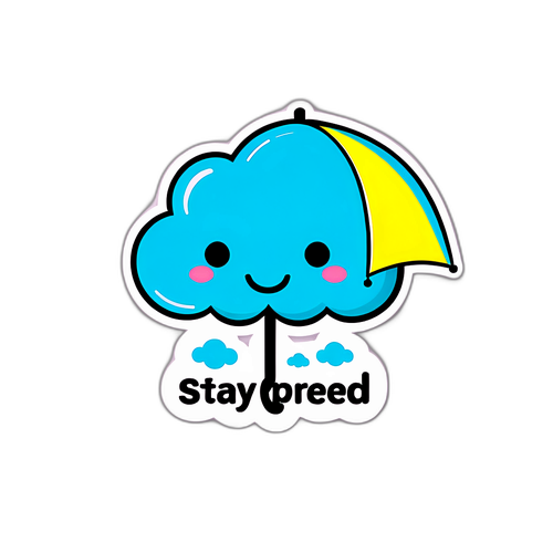 मुस्कुराते बादल के साथ 'Stay Prepared'