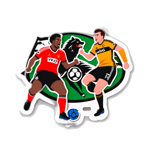 Sporting Sticker ng Wolves at Man United
