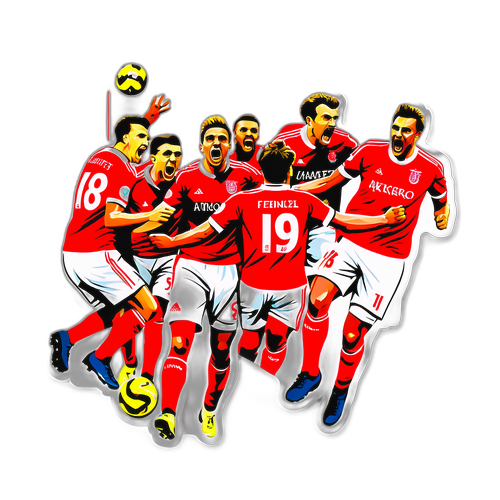 Illustration af Nottingham Forest og Fenerbahce spillere, der skaber spænding under kampen