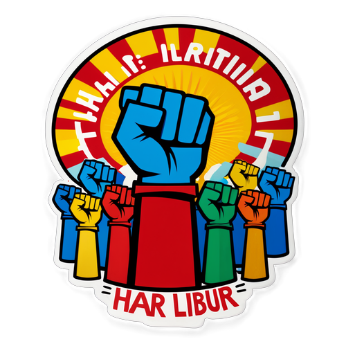 Stiker Merayakan Hari Buruh