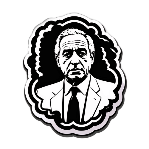 Intrigerende Sticker Geïnspireerd door de Epstein Zaak