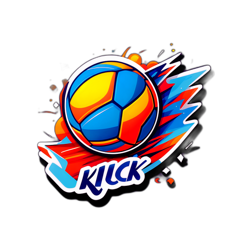 Стикер с надписью 'kick'