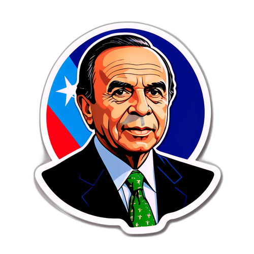 Diseño que captura la esencia de Menem en una escena política