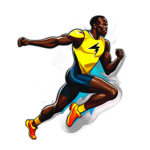 Superheld Usain Bolt in Lichtgeschwindigkeit