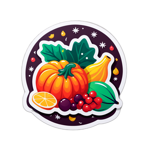 Un sticker que celebra la cultura de las festividades de noviembre