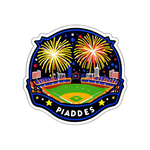 Padres Game Fireworks Sticker