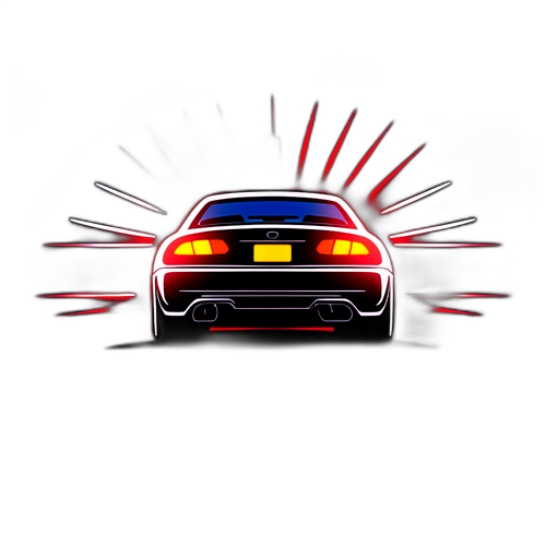 Bil i rörelse med bakljus