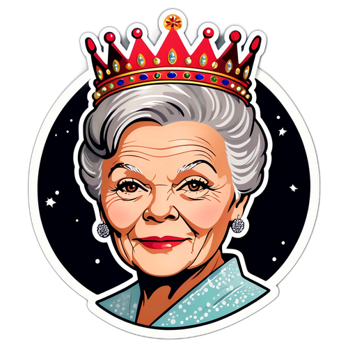 Judi Dench med krona