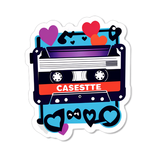 Unlock Your Nostalgia: The Vivid Sticker That Speaks to Every Music Lover’s Heart!