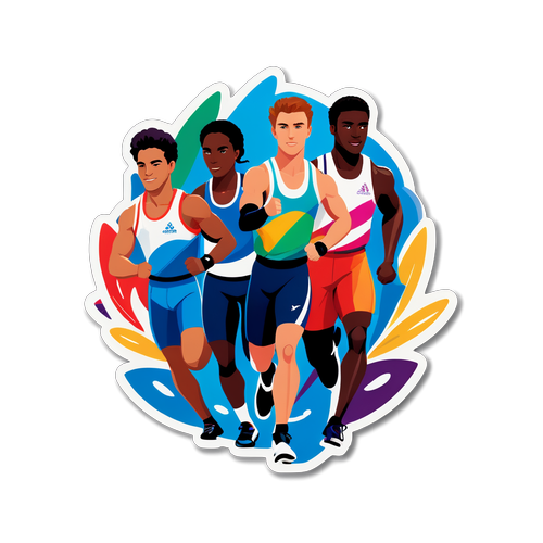 Unleash Your Inner Champion: The Ultimate Motivational Sticker Inspired by Olympic Teamwork!