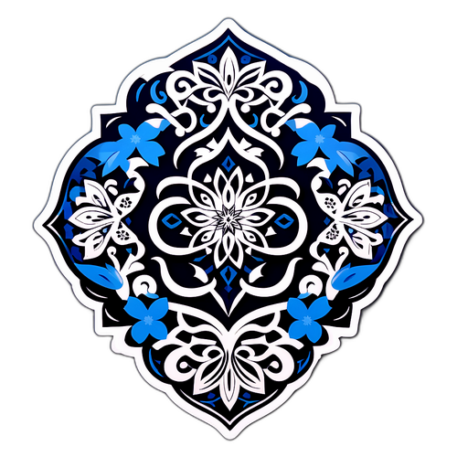 अरबी प्रेरित फूलों का स्टिकर: 'सेहरी दुआ'