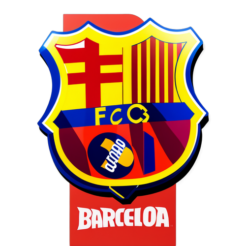 FC Barcelona embléma sportos háttérrel