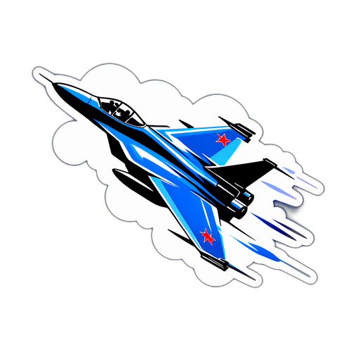 Artystyczne przedstawienie myśliwca MiG-29