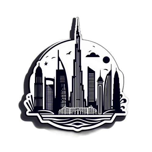 दुनिया की सबसे ऊँची इमारतों का आर्टिस्टिक स्टिकर