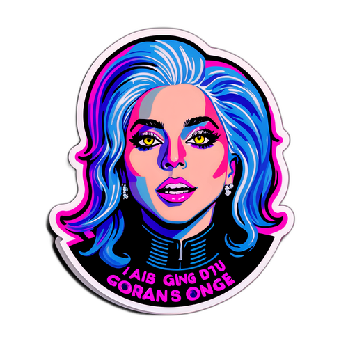 Lady Gaga Concert-themed Neon Sticker