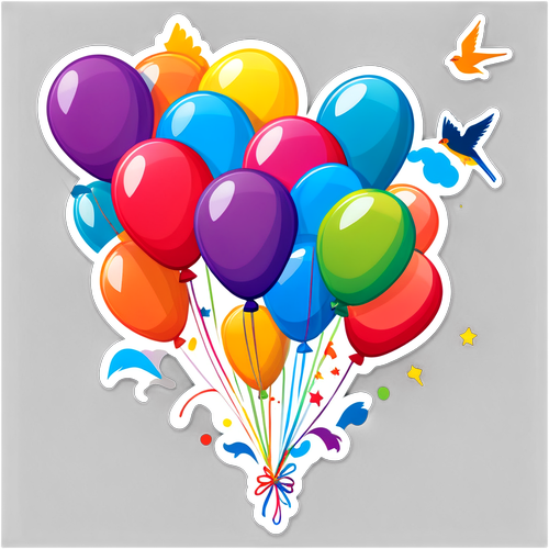 生日派對 氣球和飛鳥