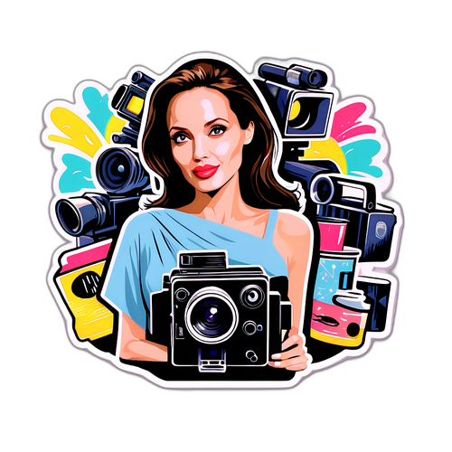 Angelina Jolie en un estilo artístico y soñador