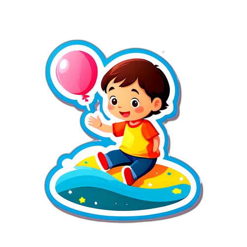 子供が遊んでいる瞬間を捉えたイラスト