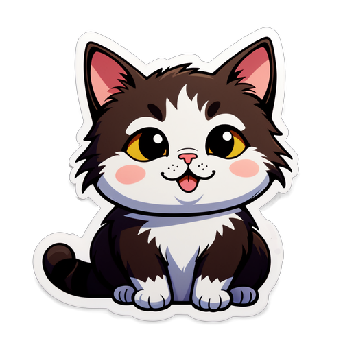 Cute Cartoon Cat Sticker
