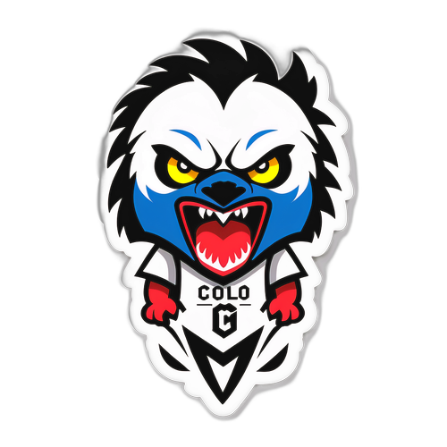 Stiker Minimalis Maskot Colo Colo dengan Sentuhan Tradisional Chili