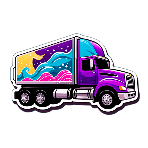 Conception créative pour le CDL avec des sirènes et des camions stylisés